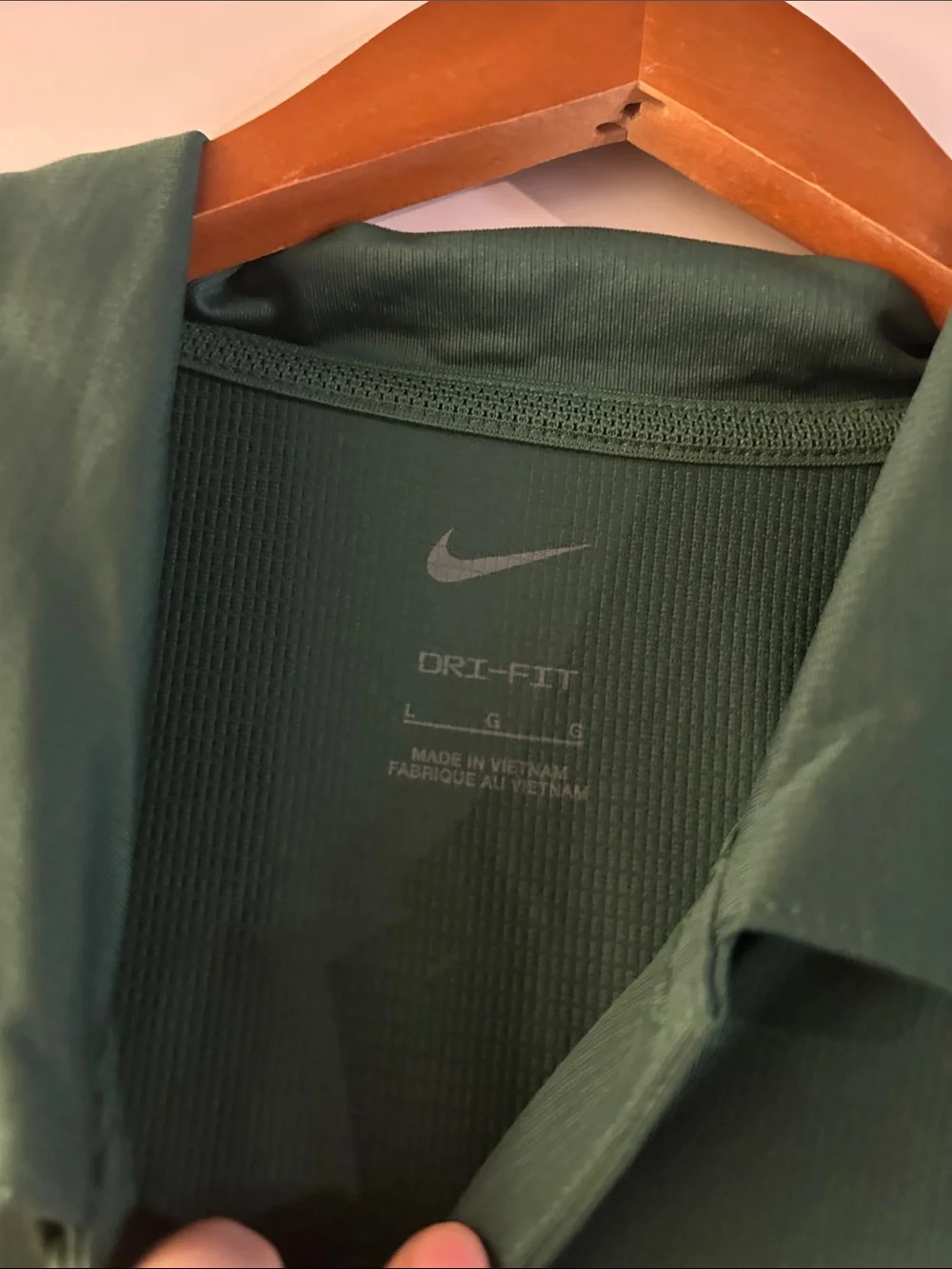 Men’s NWT Nike Binghamton University Green Polo Size Large
